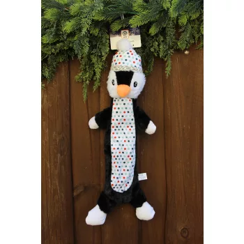 Karácsonyi zörgő nagy pingvin plüss - 55 cm