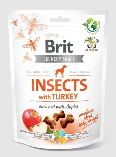 Brit Care Dog Crunchy Cracker Insects with Turkey and Apples - kiegészítő falatka az ideális testsúly megőrzéséhez (pulykás almával dúsítva)