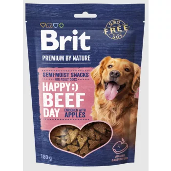   BRIT Premium by Nature Félnedves jutalomfalat kutyáknak Marhahús almával 180 g