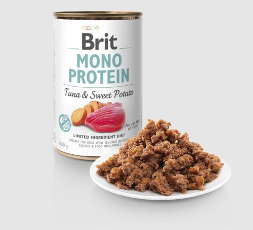 Brit Mono Protein konzerv - TONHAL & ÉDESBURGONYA  400 gramm