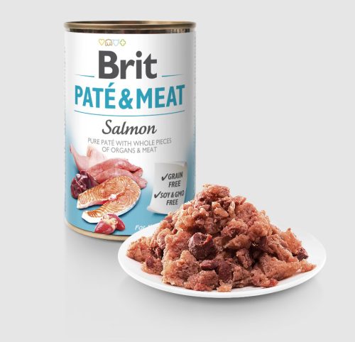 Brit PAté & Meat konzerv - Lazac 400 gramm