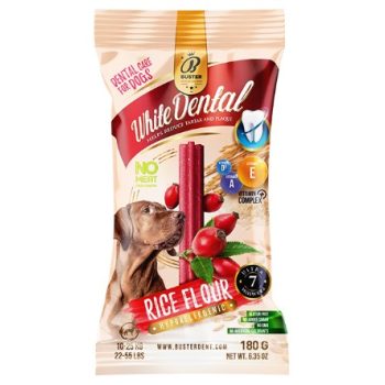   Buster White Dental Stick - Hipoallergén fogtisztító rágórúd közepes méretű kutyáknak