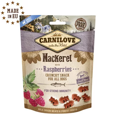 Carnilove Crunchy Snack makréla & málna - 200g