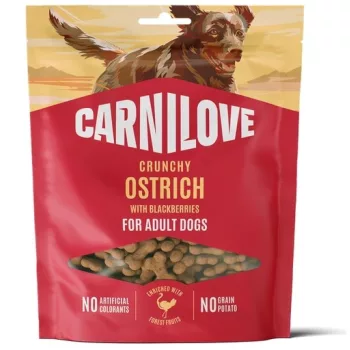   Carnilove Dog Crunchy Snack Ostrich With Blackberries- Strucc Szederrel 200g