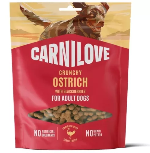 Carnilove Dog Crunchy Snack Ostrich With Blackberries- Strucc Szederrel 200g