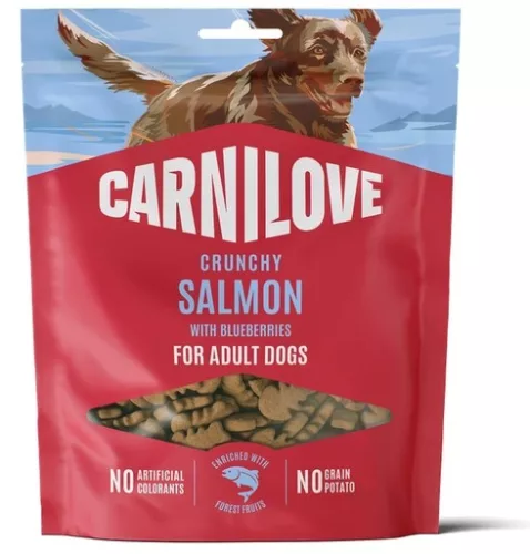Carnilove Dog Crunchy Snack Salmon With Blueberries - Lazac Áfonyával 200g