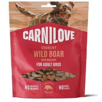   Carnilove Dog Crunchy Snack Wild Boar With Rosehips - Vaddisznó Csipkebogyóval 200g