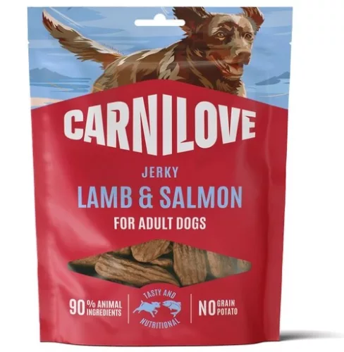 Carnilove Dog Jerky Lamb & Salmon - Bárány és Lazac 100g