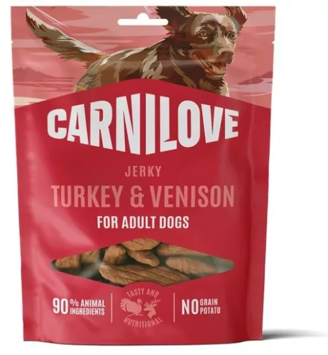 Carnilove Dog Jerky Turkey & Venison - Pulyka és Vad 100g