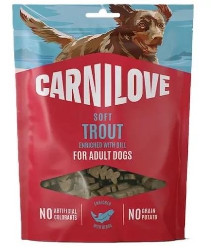 Carnilove Dog Soft Snack Trout Enriched With Dill- Pisztráng Kaporral 200g