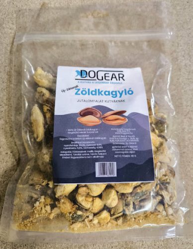 100% Új-zélandi zöldkagyló jutalomfalat kutyáknak, fagyasztva szárított, 40 g