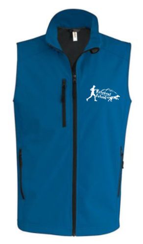 Kutyával futunk logózott férfi softshell mellény 
