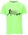 Kutyával futunk logózott technikai férfi póló - Zöld