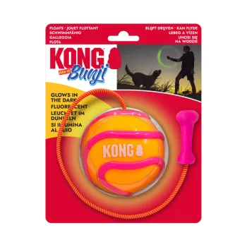   KONG Bunji High-Viz Ball - foszforeszkáló labda rugalmas kötéllel