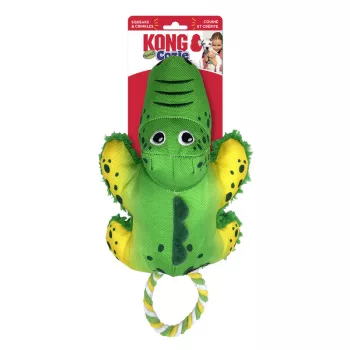   KONG Cozie Tuggz Alligator - aligátor formájú csipogós plüssjáték