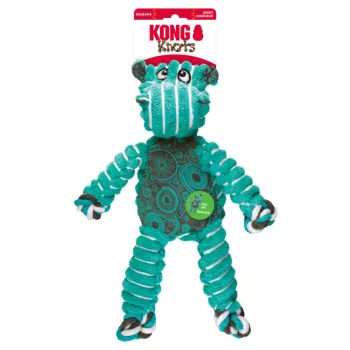 KONG Floppy Knots Hippo - víziló plüssjáték