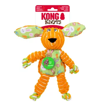   KONG Floppy Knots Orange Bunny -  narancs nyuszi plüssjáték