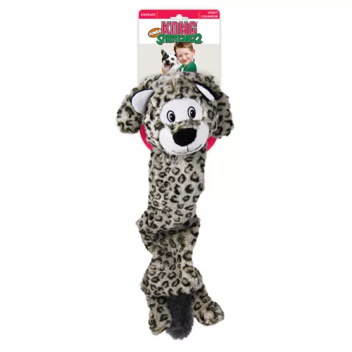 KONG Jumbo Stretchezz Snow leopard - hópárduc plüssjáték