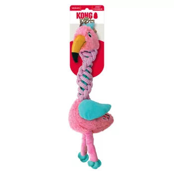 KONG Knots Twists Flamingó köteles játék