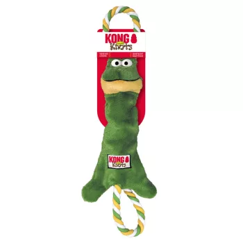 KONG Knots Tugger Frog - béka köteles plüssjáték