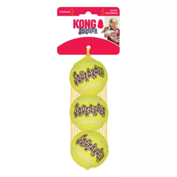 KONG Airdog Squeaker Ball M teniszlabda (3db-os csomag)