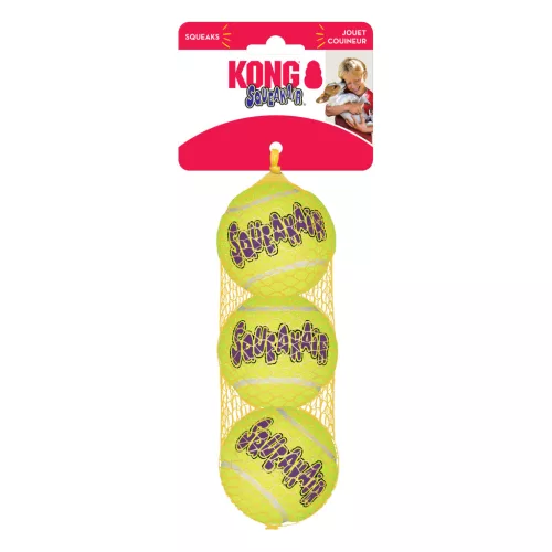 KONG Airdog Squeaker Ball M teniszlabda (3db-os csomag)