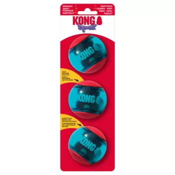 KONG Squeezz Action Ball M labdák 3-es csomag