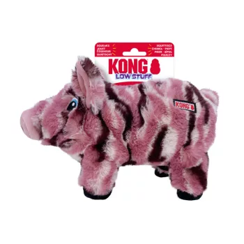 KONG Stripes Low Stuff Pig - malac plüssjáték