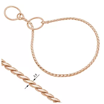 Kiállítási ring lánc kutyáknak 2,5mm - Rose Gold