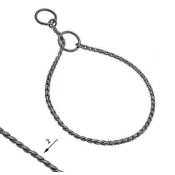 Kiállítási ring lánc kutyáknak 2mm - Antracit