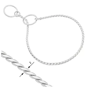 Kiállítási ring lánc kutyáknak 2mm - Króm