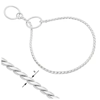 Kiállítási ring lánc kutyáknak 5mm - Króm