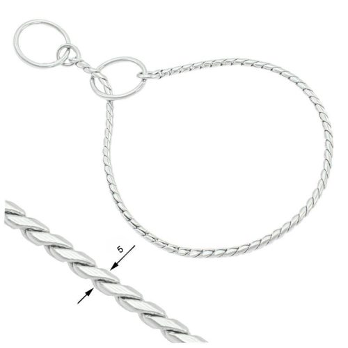 Kiállítási ring lánc kutyáknak 5mm - Króm