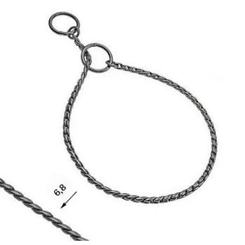 Kiállítási ring lánc kutyáknak 6,8mm - Antracit