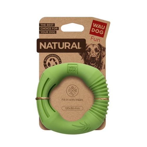 WAUDOG FUN NATURAL biológiailag lebomló gumigyűrű játék 12cm